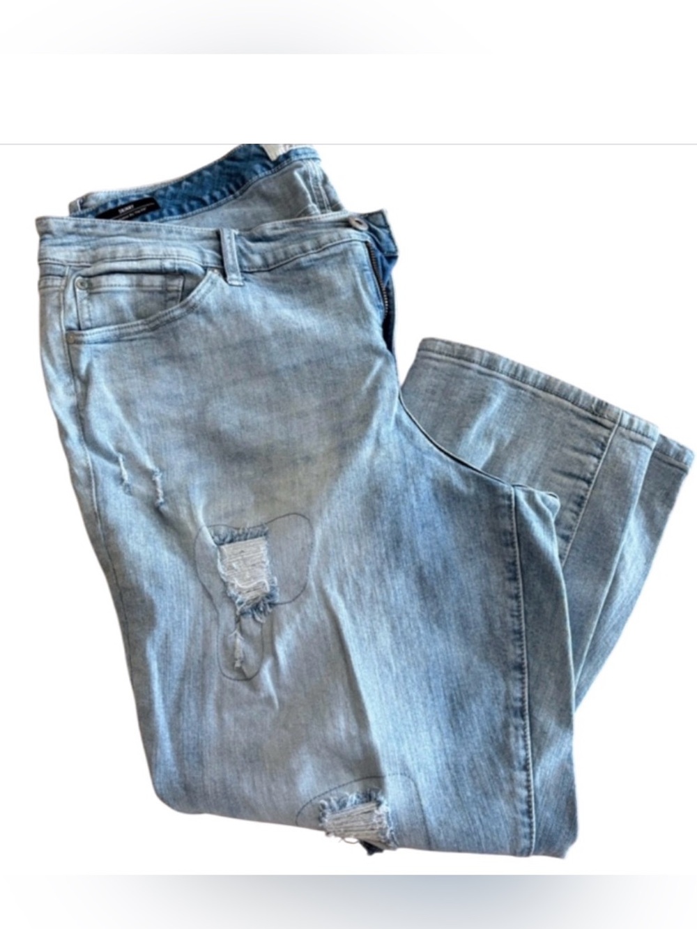 Torrid Light Blue Skinny Distressed Jeans